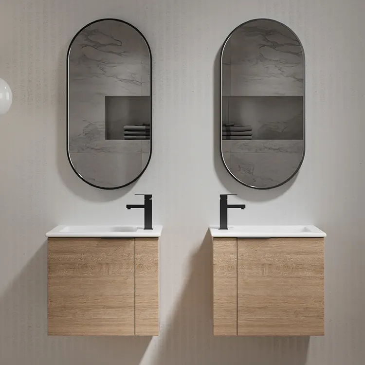 Móveis do banheiro moderno de madeira