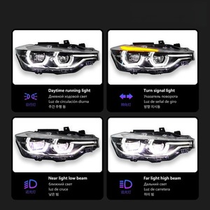 F30 שדרוג פנסים הוביל עבור bmw <span class=keywords><strong>3</strong></span> סדרה 2012-2019 f30 f35 320i 318i 325i drl מלאך ראש עיניים ראש מנורה