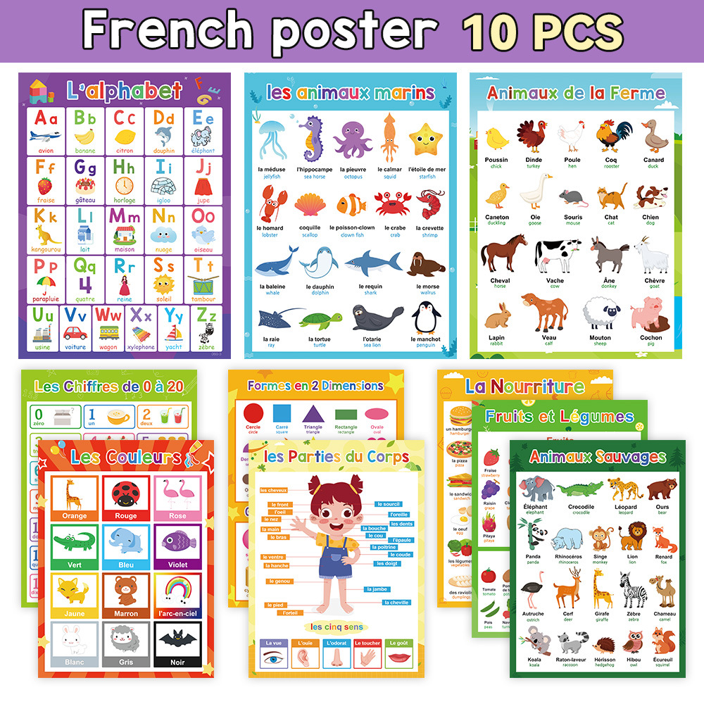 10 feuilles françaises