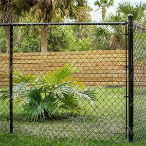 Muro di cinta antiruggine nero ciclone recinzione intrecciata a catena recinzione rivestita a polvere diamantata catena di recinzione con telaio - Product Image 6