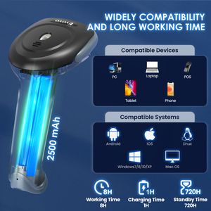 POS CMOS kod okuyucu <span class=keywords><strong>3</strong></span> In 1 2.4G BT Bluetooth kablolu ve kablosuz 1D 2D PDF417 QR barkod tarayıcı barkod toplayıcı POS için
