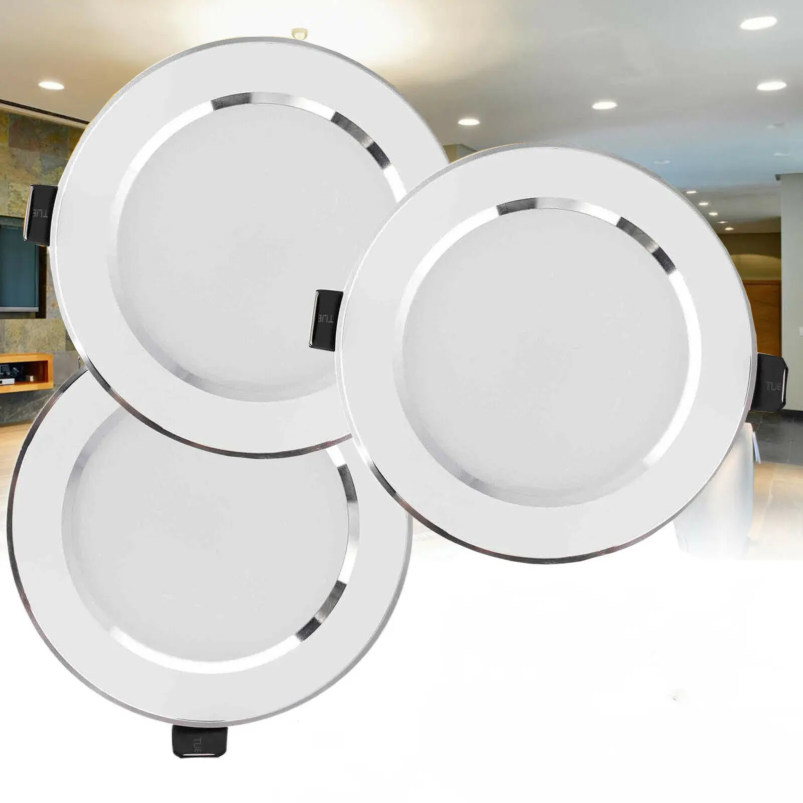 Luminária embutida downlight de painel, teto de 3w 5w 7w 9w 12w 18w, regulável luz baixa