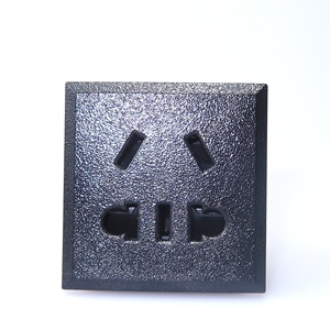 Evrensel AC güç priz 250V 16A paneli montaj ek fiş adaptörü çok standart priz abd İngiltere ab AU siyah - Product Image 4