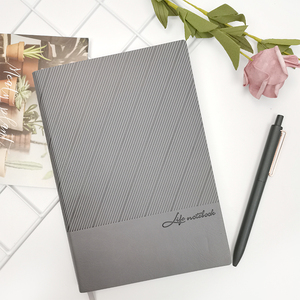 Cuadernos A5 de cuero descolorado, libreta a rayas esmerilada, antideslizante, grueso, planificador, regalo, logotipo personalizado personalizable, venta al por mayor - Product Image 4