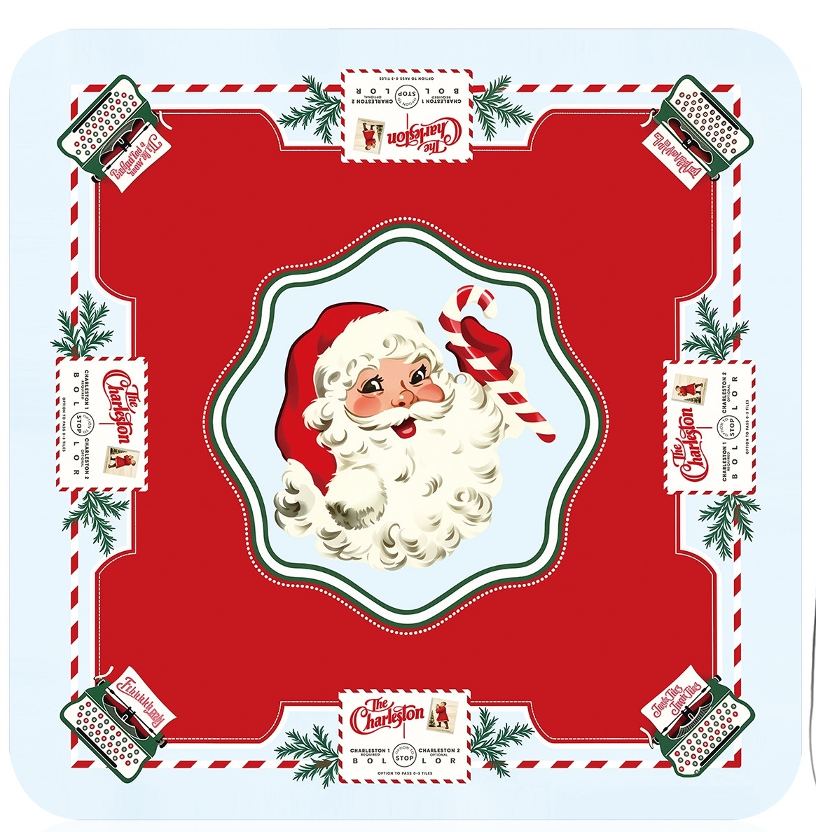 Tapete rojo de Papá Noel (33*33 pulgadas)