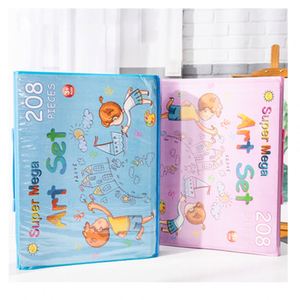 Düşük fiyat 208 renkler çevre boyama mum boya seti, yeni varış güvenlik Pvc mum boya ve renk kitap işaretleyici seti - Product Image 2