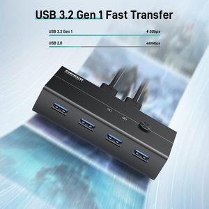 FIDECO-monitor dual usb 3,0, interruptor kvm para teclado, ratón, impresora - Product Image 4