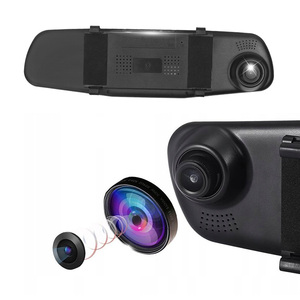 Pantalla LCD HD 1080P Grabación en bucle Dual 4,3 pulgadas Cámara de espejo de coche Cámara dual Coche DVR, Cámara Coche