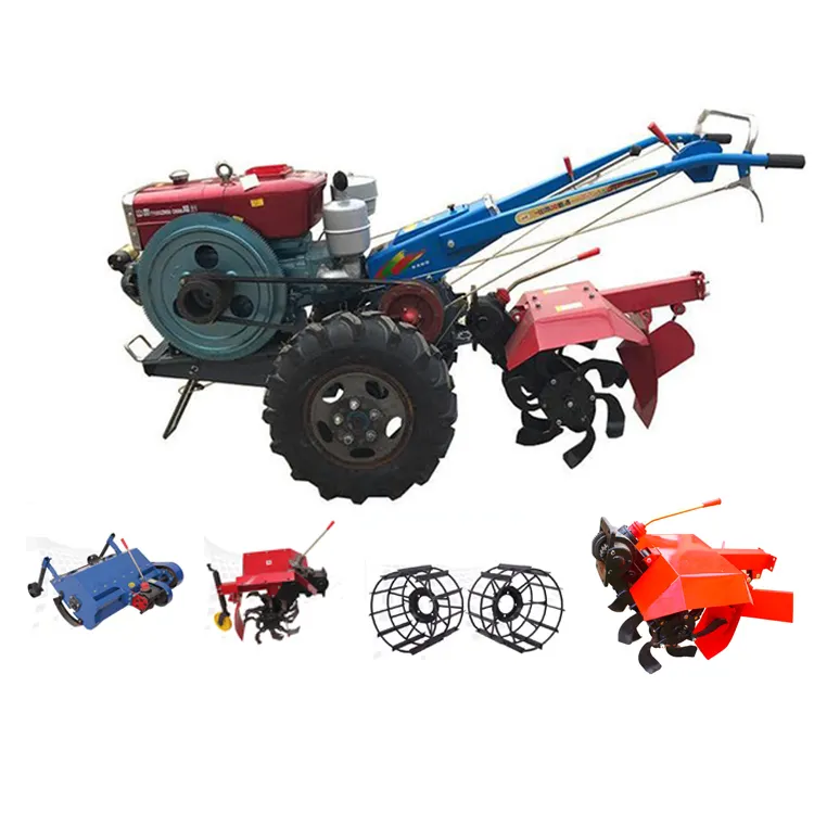 Preço barato do trator de marcha com motor diesel para máquinas agrícolas, partida elétrica com ignição/Taifeng, venda de fábrica, partida manual, 2 rodas