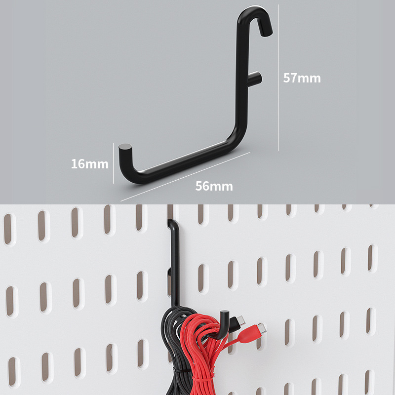 Black wrought iron short hooks