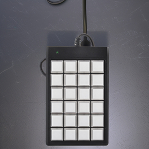 24 tasti Cherry MX programmabile RGB retroilluminato tastiera meccanica per controllo Software post-fi con illuminazione a LED ad alta visibilità