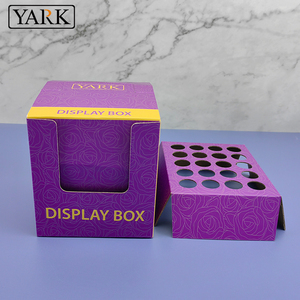 Cajas de exhibición de mostrador de cartón corrugado impresas personalizadas para Barra de energía y barra de chocolate Lámina de oro y manejo de grabado - Product Image 4
