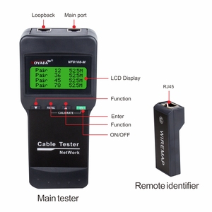 Probador de cables de red, herramienta de Red con rastreador de longitud de medición remota, para cables trenzados gemelos STP/UTP, 2 unidades, 1 unidad - Product Image 3