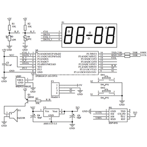 ESP8266 IoT Buntes WiFi-Uhren set Intelligente elektronische Uhr DIY-Schweiß übungs teile Stellen Sie die automatische Zeit synchron isation ein - Product Image 4