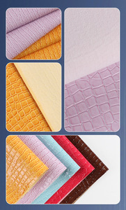 PVC da Nhà cung cấp có độ bóng cao đá mô hình chải vải chất lượng dưới rexine Faux Leather vải để làm túi placemat - Product Image 6