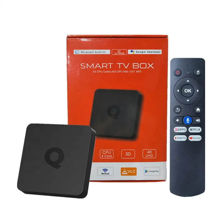 2023 Tv Box Android 10 Q1 ATV Allwinner H313 avec BT Voice Remote Quad Core 5G Wifi 4k 2GB 16GB smart tv android box Set-Top Box