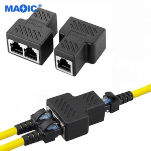 Communication Cables LAN Network Internet RJ45 Splitter Connectors <strong>Adapter</strong> 1 to 2 Polybag Xlr 3 Pin Female Socket Nickel Plated - Product Image 2