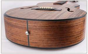 JF Walnut corpo forma aço corda acústica mate braço guitarra com captador
