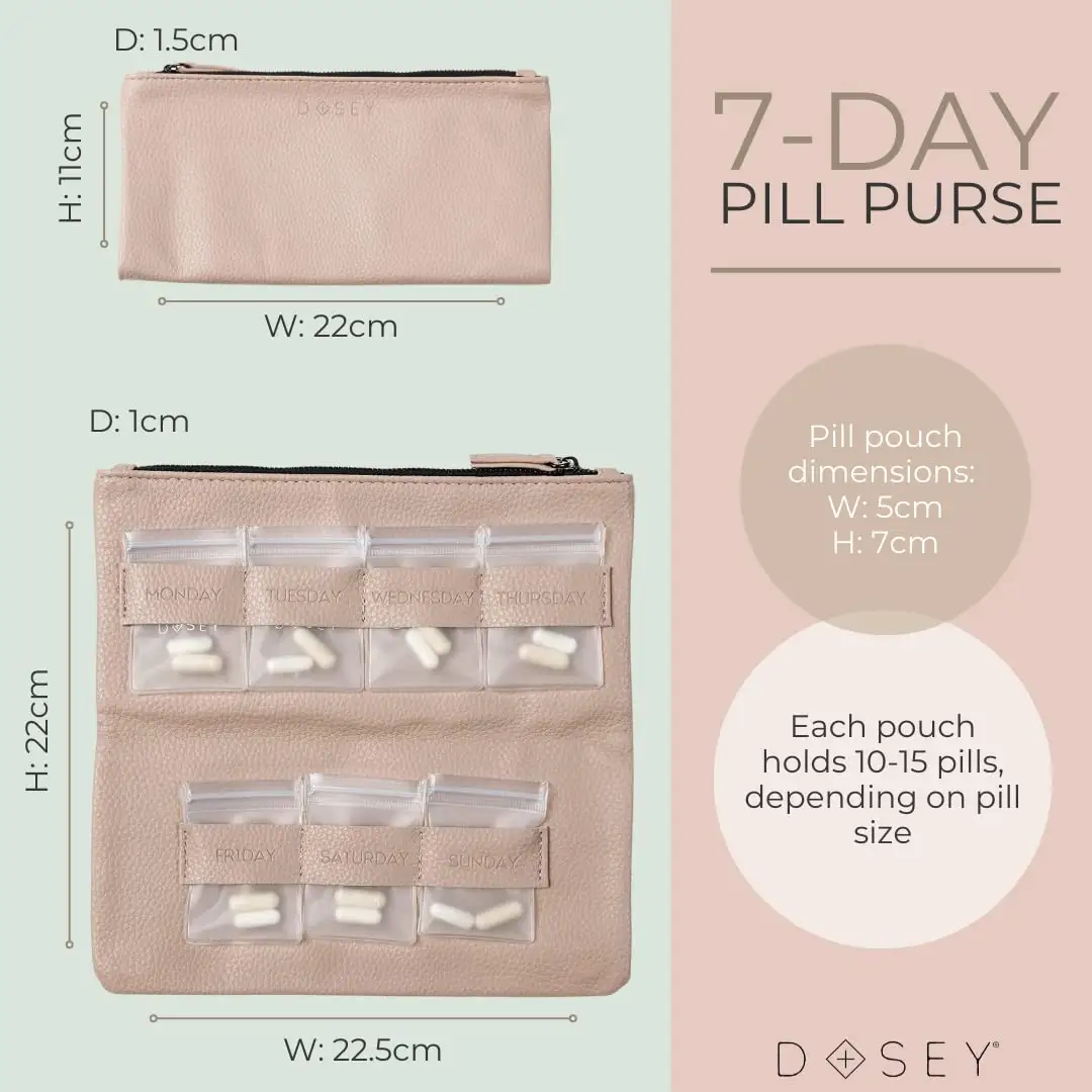 7 ngày Pill Ví Giả da hàng ngày Pill Organizer kín Pill Pouch thời trang PU thuốc Organizer