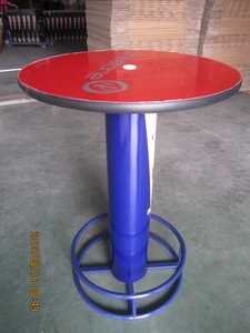 Yeni Modern ucuz açık sayaç gece kulübü Pub Bar üst <span class=keywords><strong>masa</strong></span> tabanı ile özel yuvarlak Metal yüksek Bar masası - Product Image 6