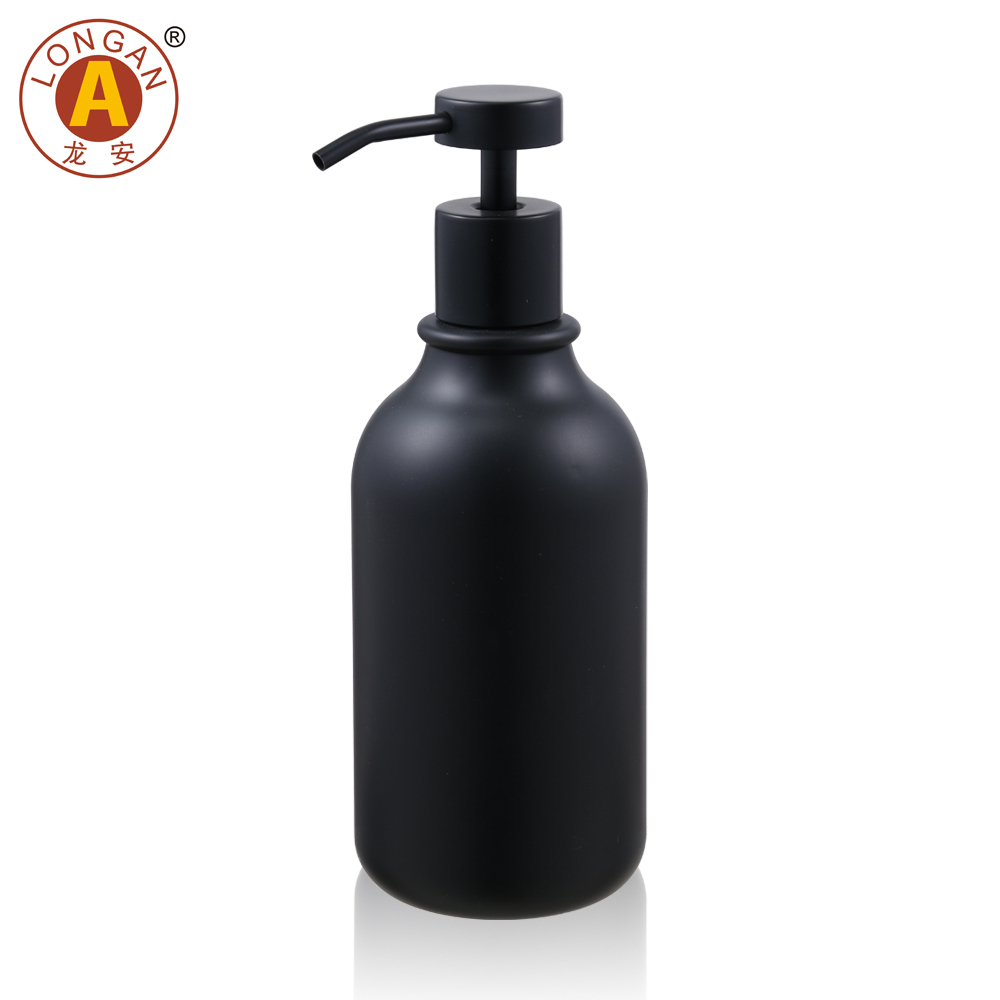 Flacon noir + pompe à lotion noire (F15)