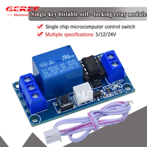 Pushed 1 Road Single Button Bistable Switch <strong>Relay</strong> 12V/24V MCU <strong>Control</strong> with One-button Start and Stop Self-locke for <strong>Arduino</strong>