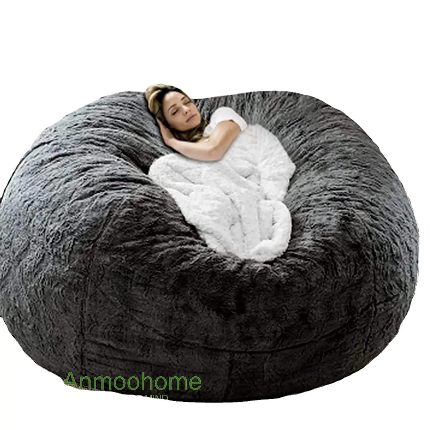 Beanbag Cadeira/Soft fofo beanbag Cadeira para adultos Cama preta saco de soja Sofá Beanbag preguiçoso de grandes dimensões