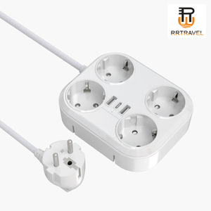 Ciabatta con presa USB a 4 vie a presa multipla con 3 USB 7-in-1 presa adattatore piastra a parete presa a spina multipla per la casa - Product Image 5