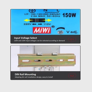 LP-150-15 SMPS 110V/220VAC Eingang 15VDC Ausgang Digital anzeige 150W LED-Netzteil 15VDC 10A.