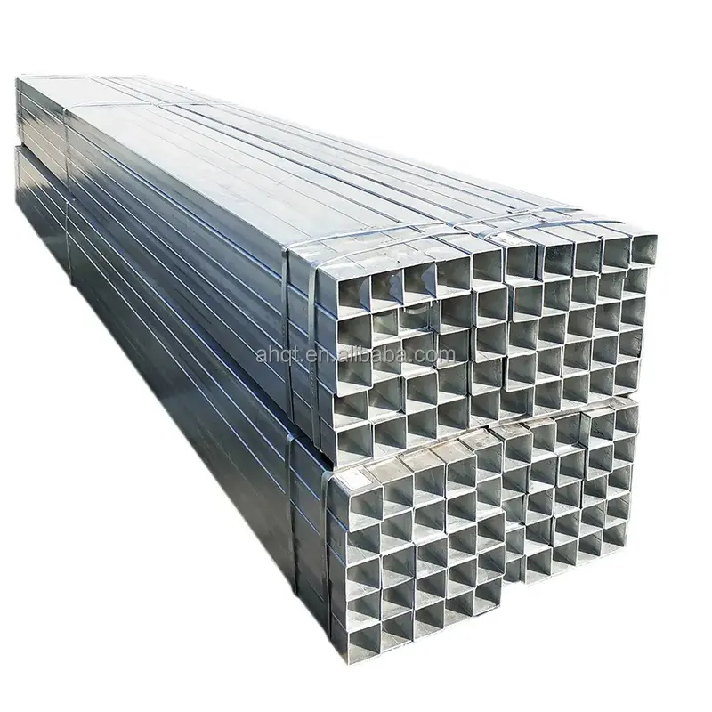 Tubo de acero ASTM A530/A519/A53, tubo de acero de sección rectangular hueca galvanizado en caliente laminado en frío, casas prefabricadas, acero soldado