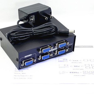 Amplificador de distribución de vídeo VGA, caja divisora, extensor de 200MHz, VGA XGA Svga Uxga Qxga Wuxga, y 4 salidas 1 entrada, 1 unidad a 4 monitores LCD CRT - Product Image 2