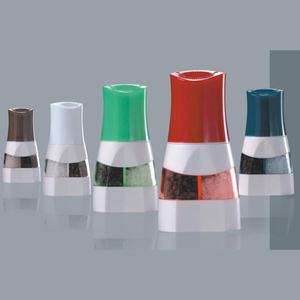 Manuel renkli iki bir plastik değirmenler 2 1 biber değirmeni - Product Image 6
