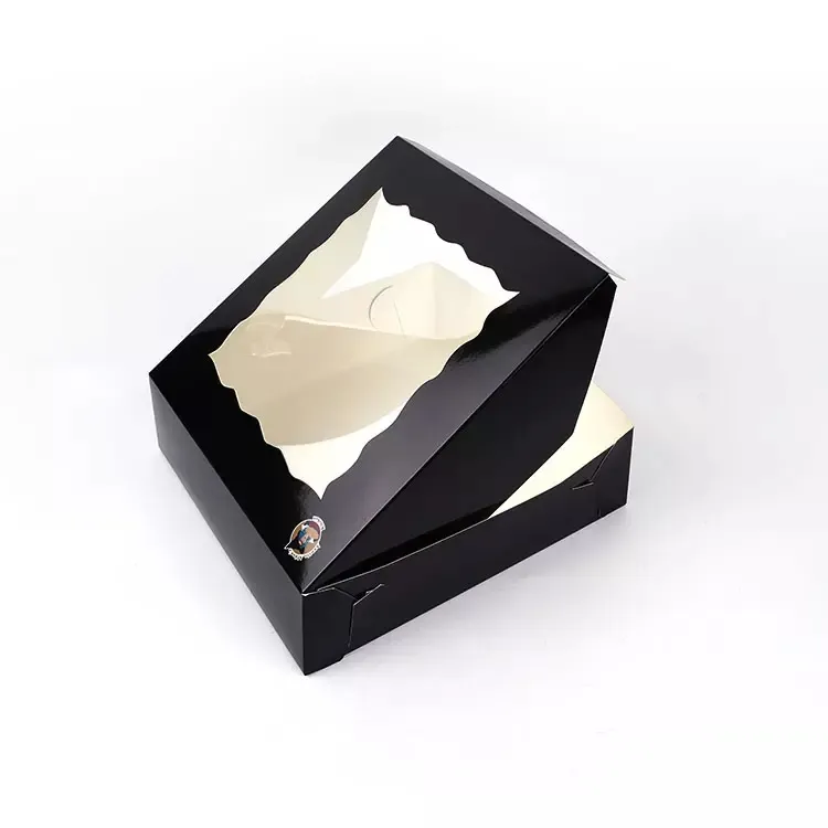 China Fabriek Custom Hot Selling Wit Kraftpapier Rechthoekige Bakkerij Cake Box Wegwerp Cake Box