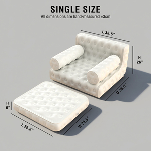 Роскошный двойной надувной диван Честерфилд на открытом воздухе складной ПВХ воздушный стул гостиная спальня воздушный диван - Product Image 4