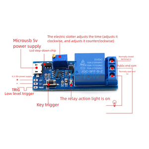 5V-30V Micro USB Power Adjustable <strong>Delay</strong> Relay Timer Control Module Trigger <strong>Delay</strong> Switch - Product Image 2