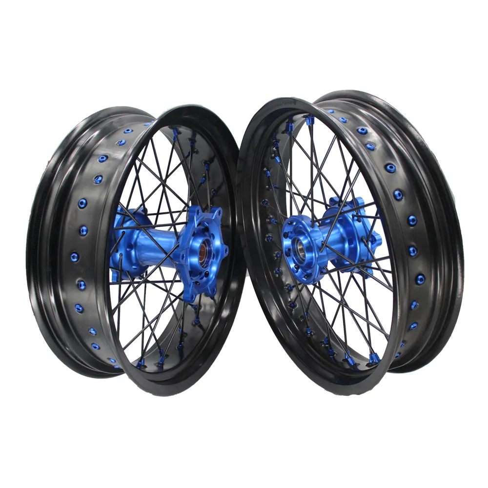 Roues de moto Supermoto de 17 pouces en alliage d'aluminium, course sportive, YZ YZF WR 125 250 450 pour Yamaha