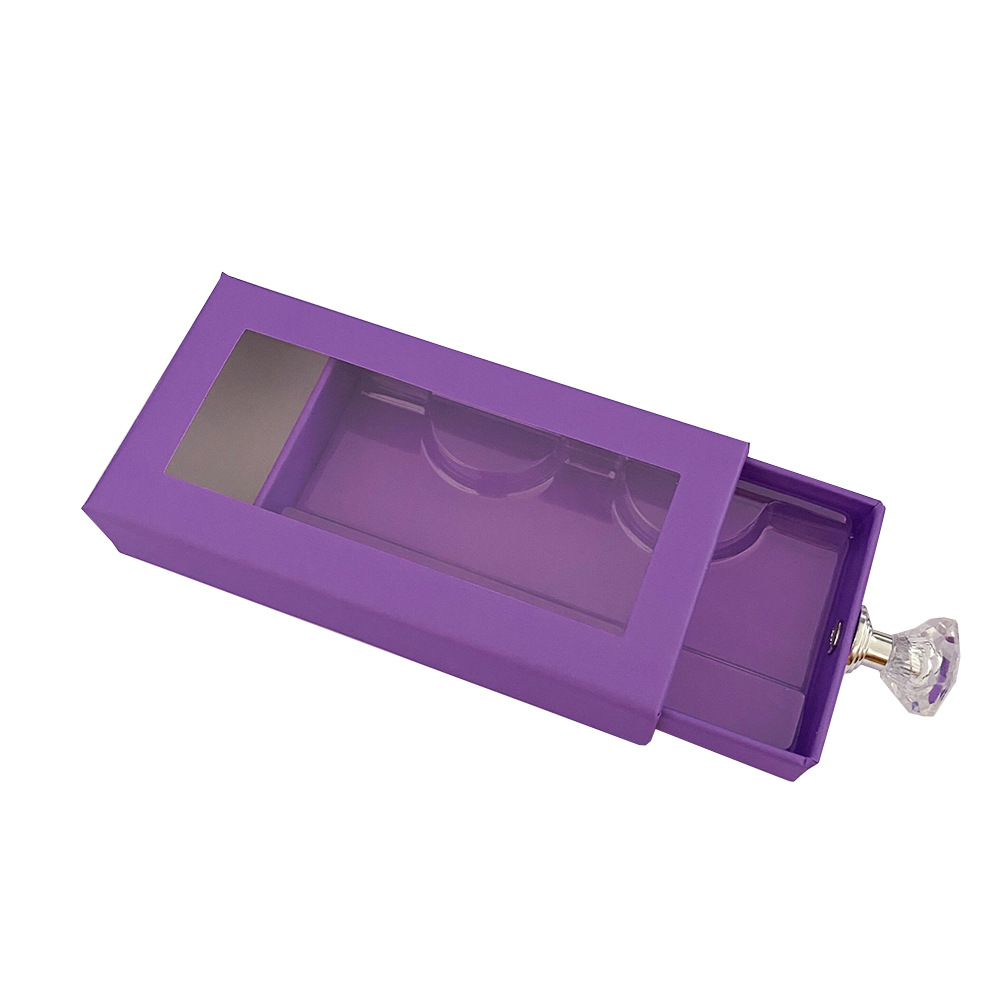 Boîte à tiroirs rectangulaire violette