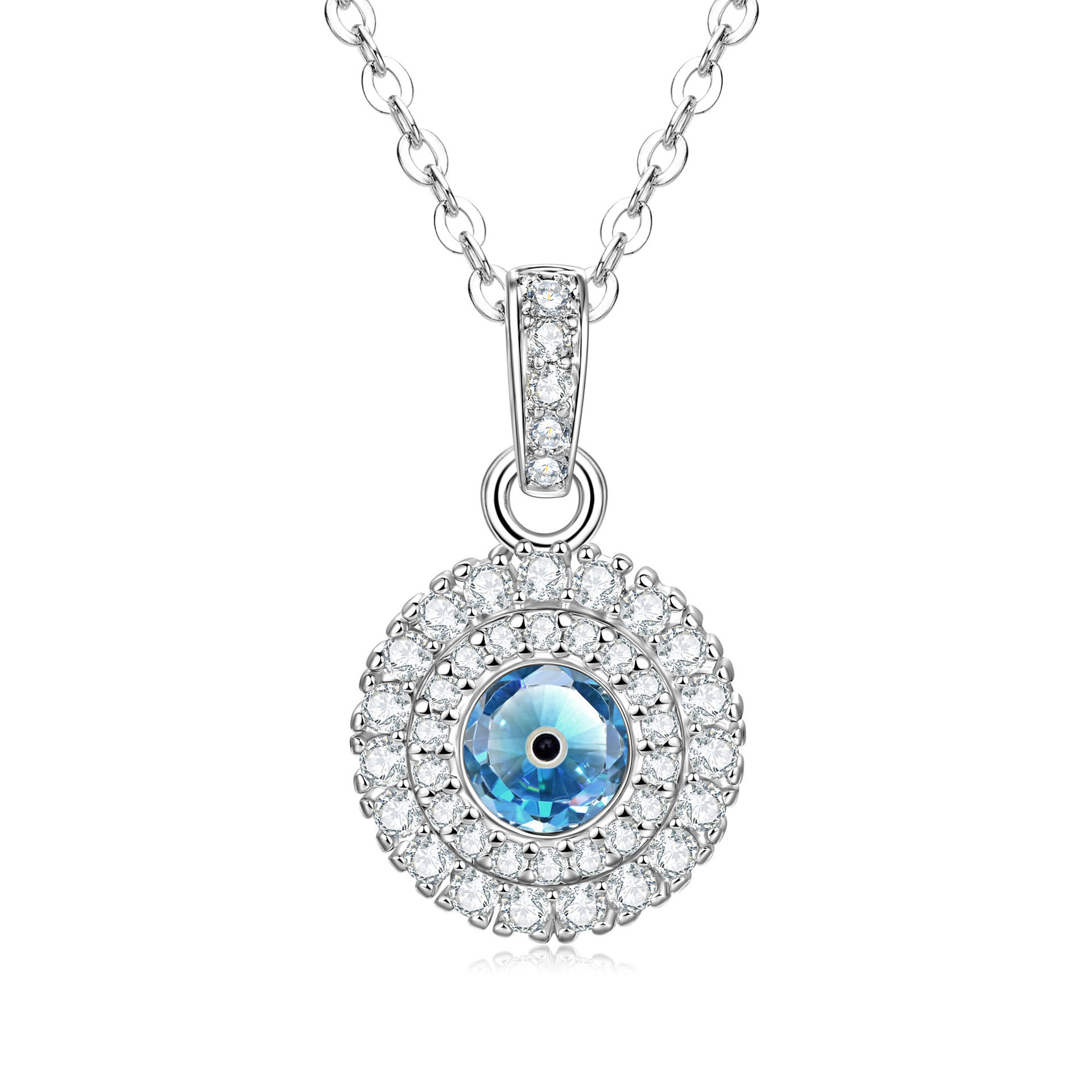 Zircon 8.5*5mm*1pcs White Gold Plated