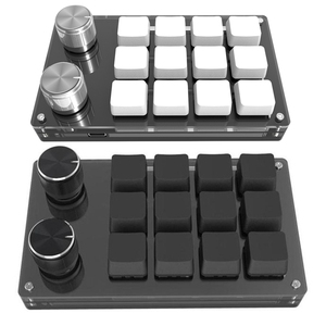 Mini teclado USB Macro personalizado, 12 teclas, 2 perillas de programación, DIY Teclado mecánico, interruptor de dibujo para juegos, teclado portátil de intercambio en caliente