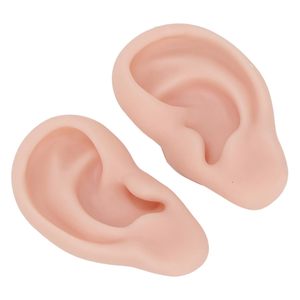 İnsan kulak modeli yumuşak silikon sağ sol kulak açık renk kulak Piercing uygulama küpe takı ekran öğretim aracı - Product Image 5