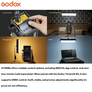 ไฟท่ออากาศ GODOX AT200ไฟวิดีโอ LED ต่อเนื่องกลางวันแบบคู่เอฟเฟกต์ FX ในตัวพร้อมเคสถ่ายภาพแบบพกพา - Product Image 6