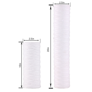 Cartucho de filtro de agua de cuerda de sedimentos estándar 2,5x10 20 micras Paquete de 25 para plantas de fabricación y venta al por menor - Product Image 5