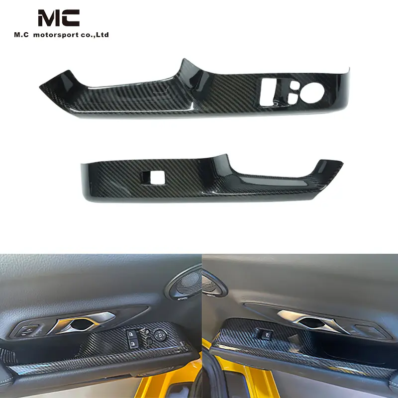 Per MK5 rifiniture interne in fibra di carbonio a secco in fibra di carbonio sportello interruttore pannello per Toyota Supra A90 A91 2019 +