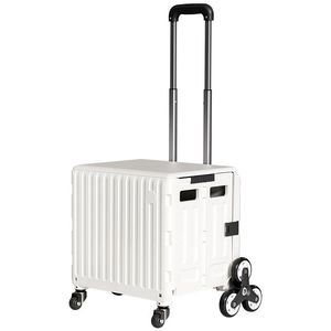 Taşınabilir 6 tekerlekli haddeleme el açık alışveriş için market arabası Mini katlanabilir alüminyum taşıma sepeti katlanabilir ve tırmanma - Product Image 1