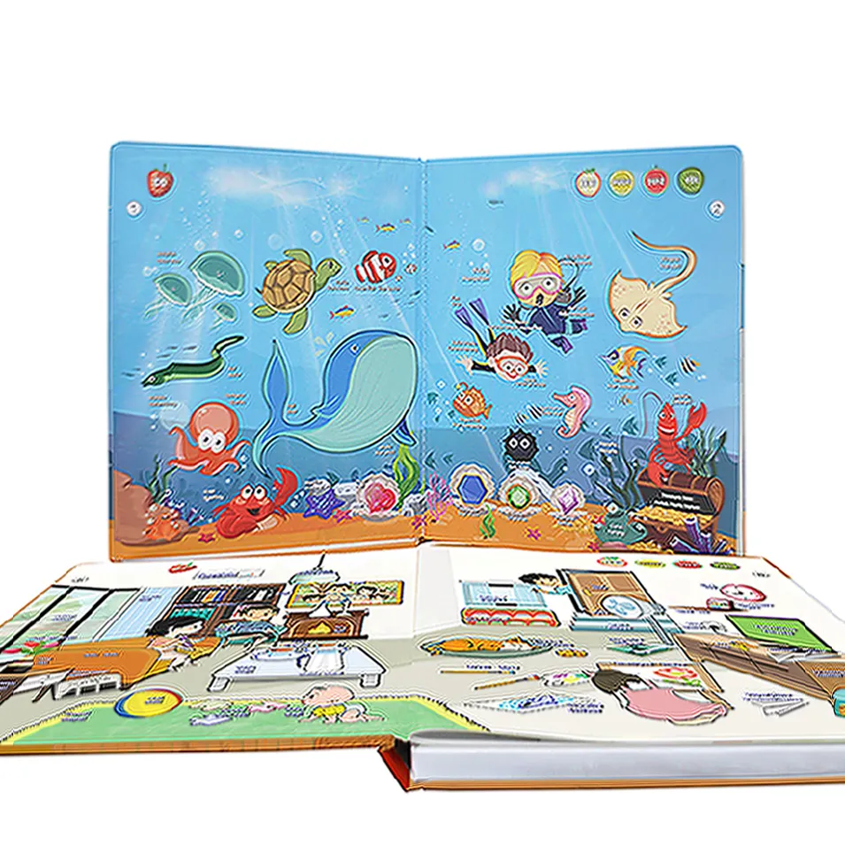 China customized wholesale free design OEM commercial printing cartoon children english funny bible story book