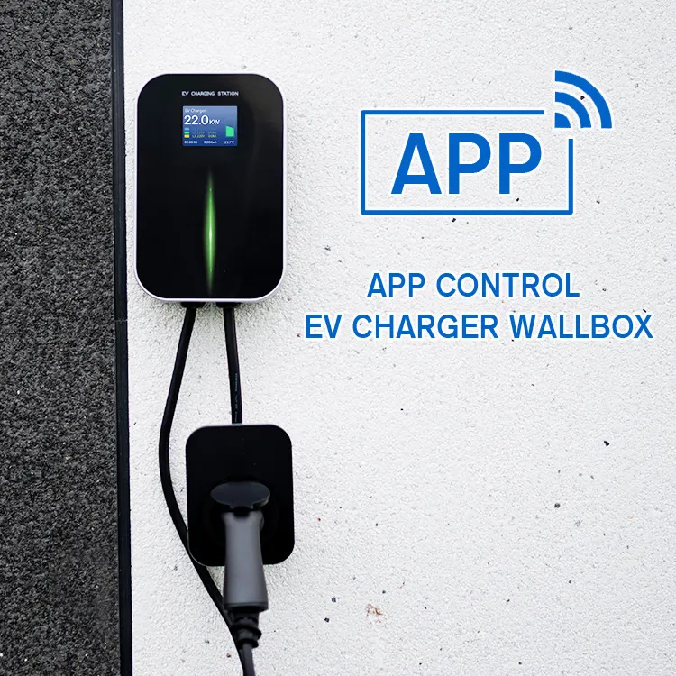 WISSEN ERGY Neue WIFI AC APP-Steuerung 7KW Typ 2 Elektro fahrzeug EV-Ladegerät Wallbox Elektroauto-Ladestation