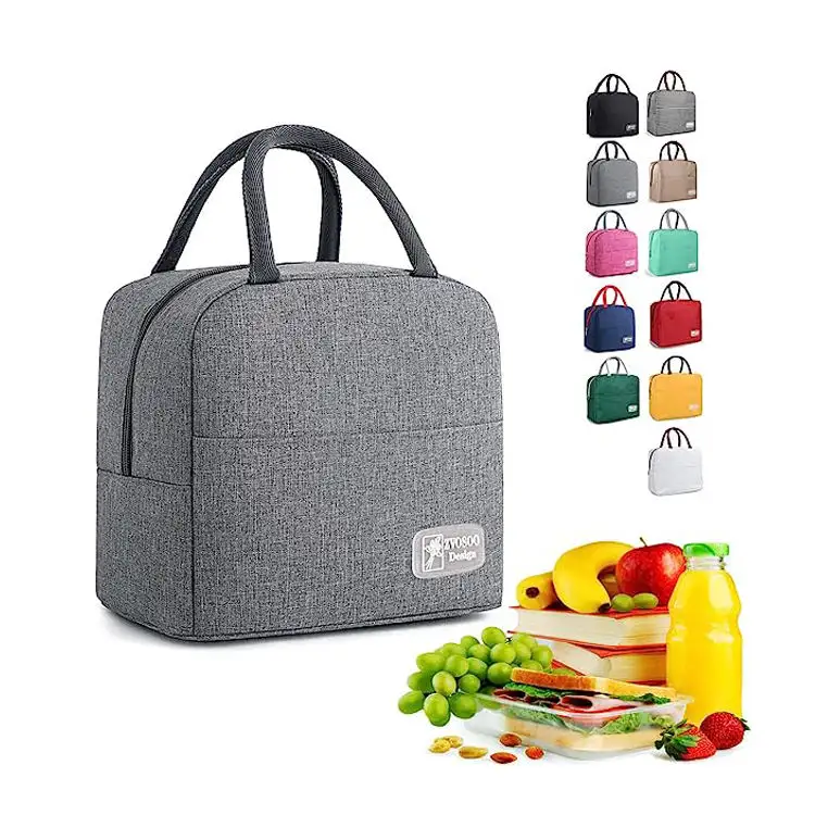 Cheap Wholesale Custom Logo Eco-Friendly Reusable Washable Blank Tote Lunch Bag Insulated Cooler Bag