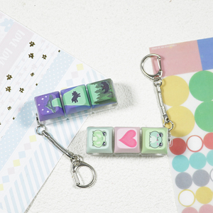 Tùy chỉnh bàn phím DIY Keychain in logo thiết kế bàn phím Keychain Keycap giảm căng thẳng thiết bị chuyển mạch Móc chìa khóa - Product Image 3
