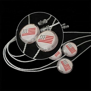 Factory Direct Price Customized Clear Logo Plastic <strong>Loop</strong> Fasteners Hang Tag <strong>String</strong> Lock for Clothes - Product Image 2