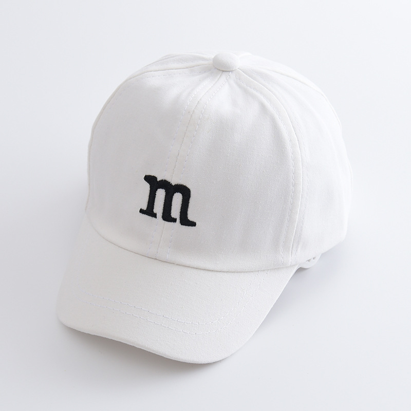 Casquette de baseball pour enfants M smiley-blanc